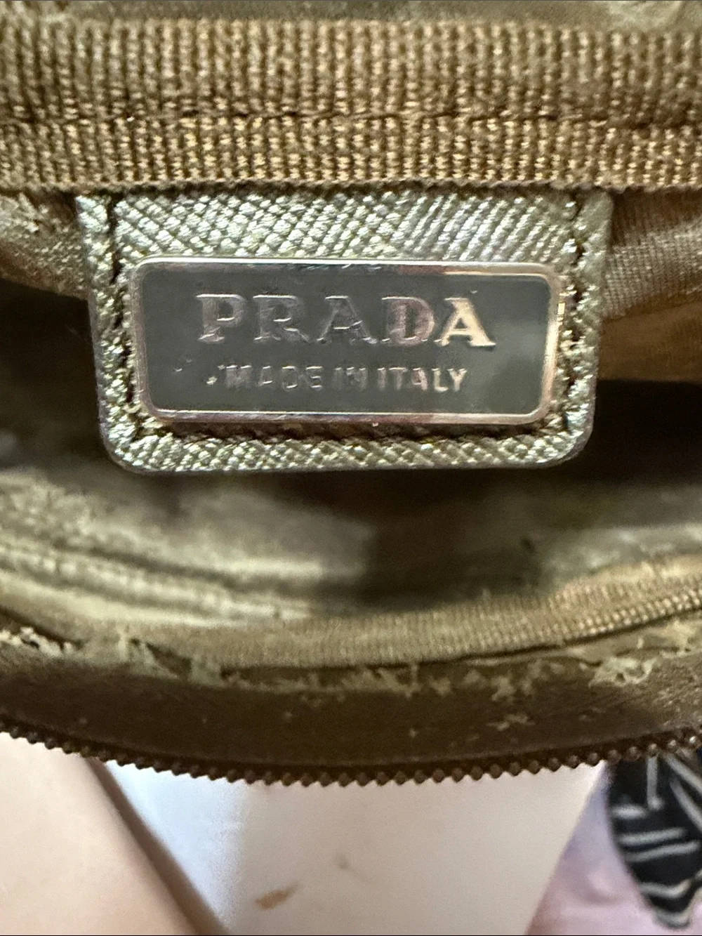 Prada Brown Nylon Belt Bag with Triangle Logo